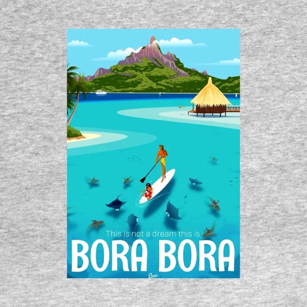 Vintage Travel Poster - Bora Bora by Starbase79
